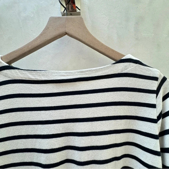 J. Jill || Women’s Modern Striped Boat Neck Long Sleeve Knit Shirt Small - Picture 5 of 12